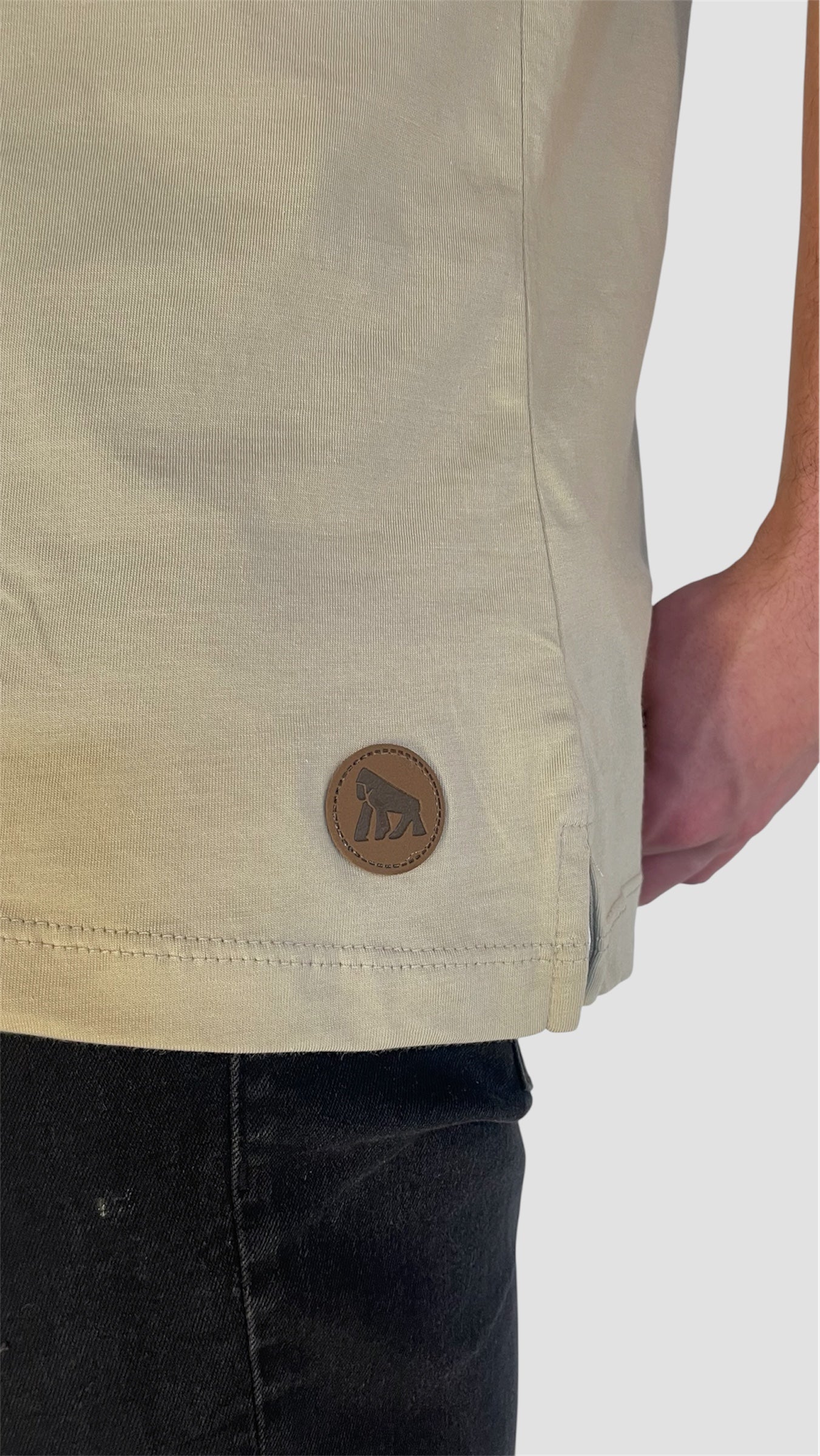 Polera Verde Pistacho Manga Corta PIMA Henley