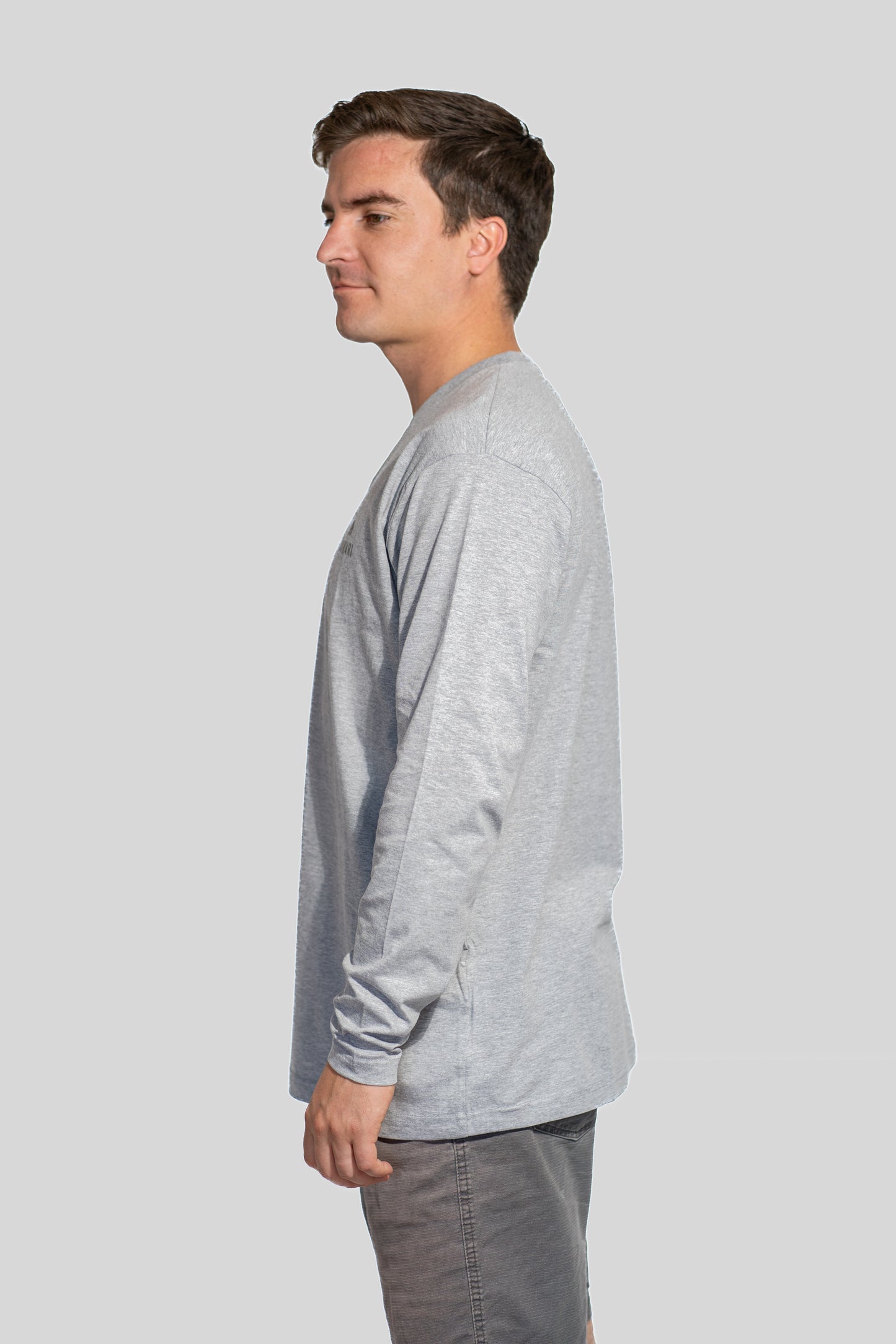 Polera Gris Jaspeado Manga Larga UAKARI