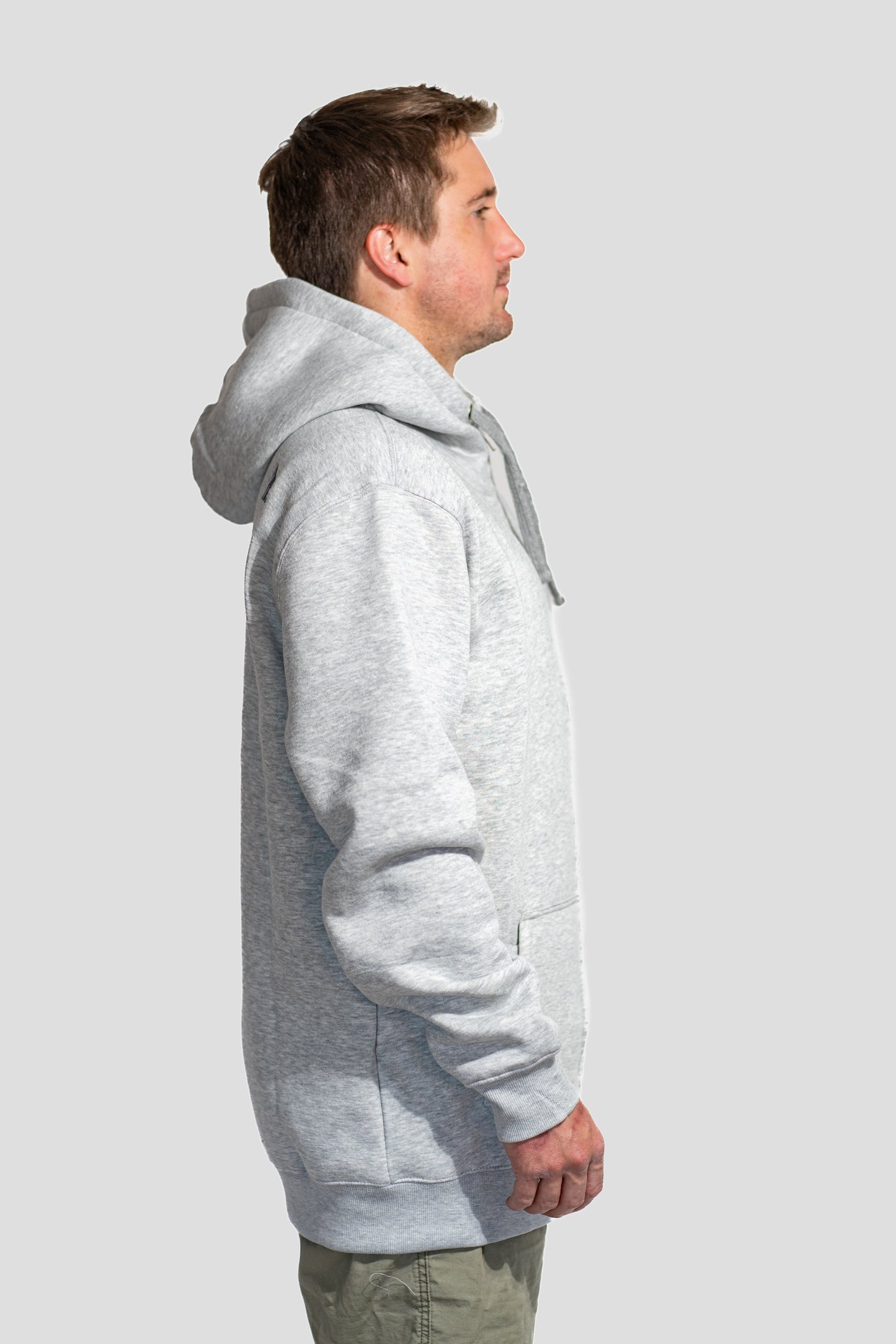 Polerón Hoodie Lemúr Gris Jaspeado
