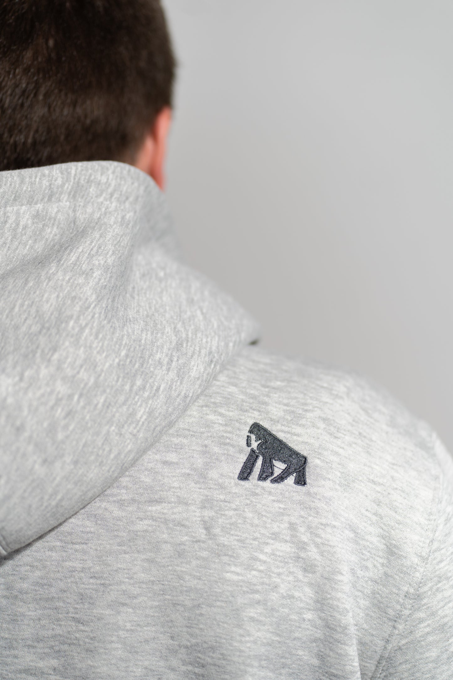 Polerón Hoodie Lemúr Gris Jaspeado