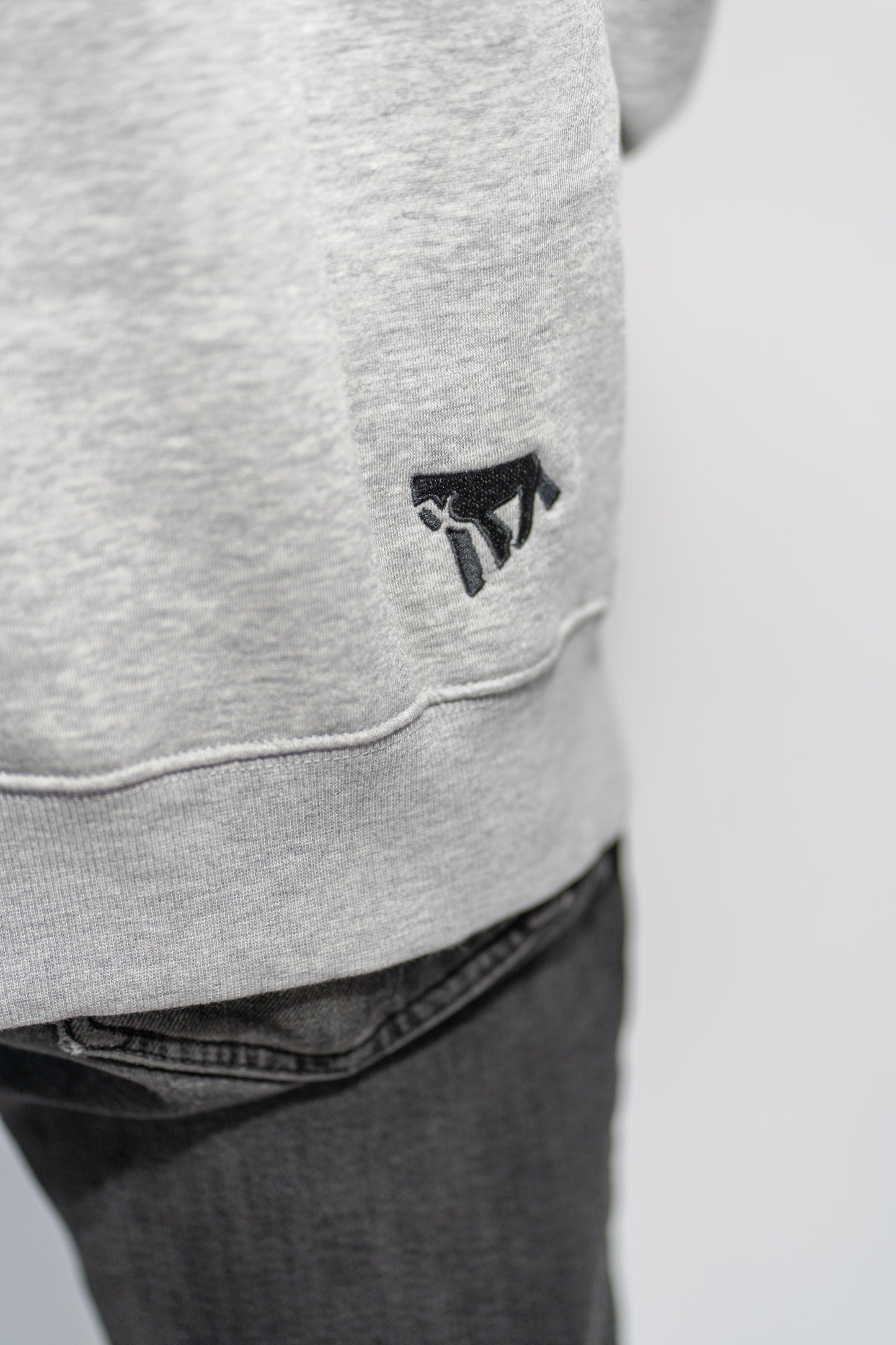 Polerón Hoodie Saki Gris Jaspeado