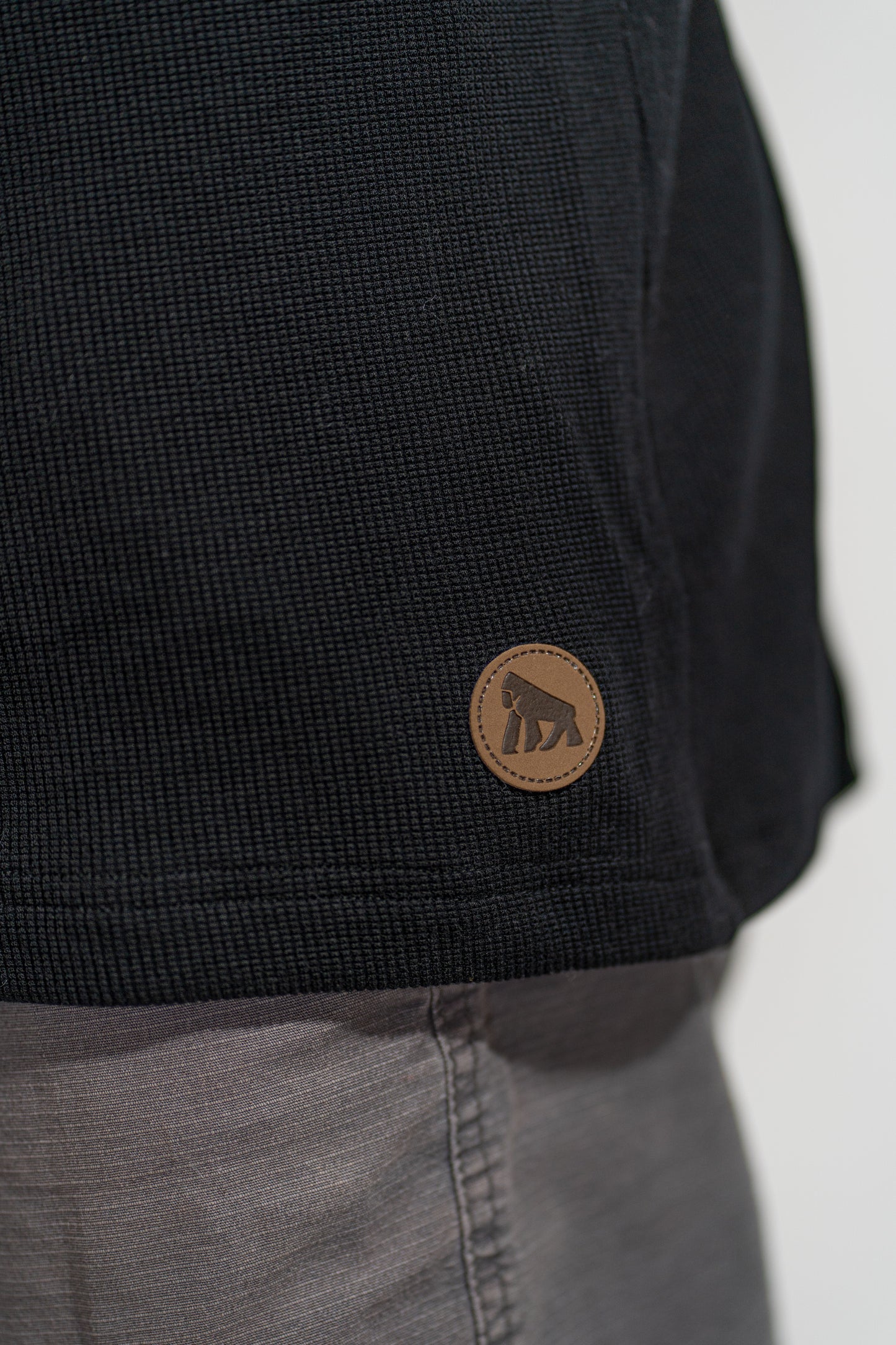 Polerón Waffle Henley Negro