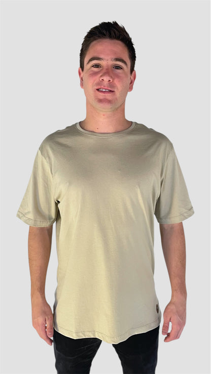 Polera Verde Pistacho Manga Corta PIMA Henley