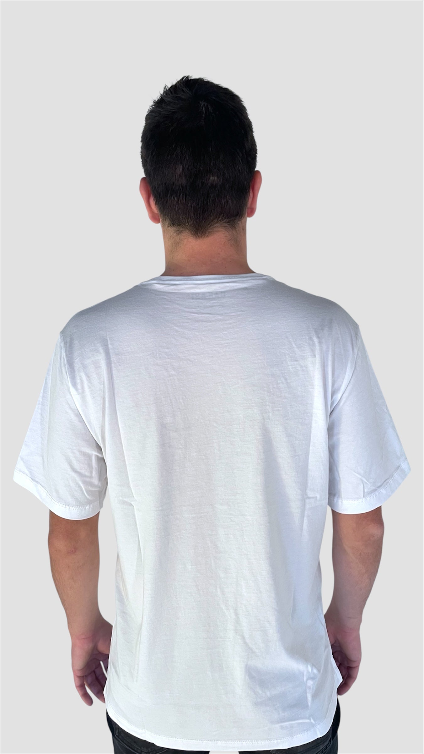 Polera Blanca Manga Corta PIMA Henley V2