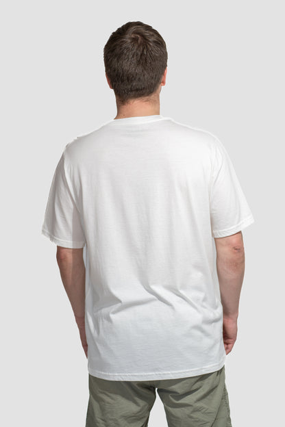 Polera Blanca Manga Corta PIMA Henley V1