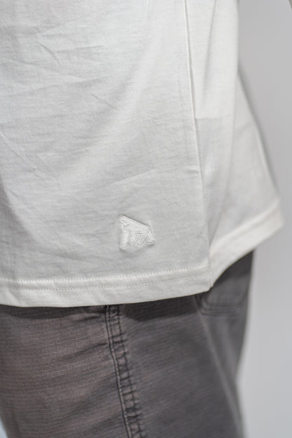Polera Blanca Manga Corta PIMA Henley V1