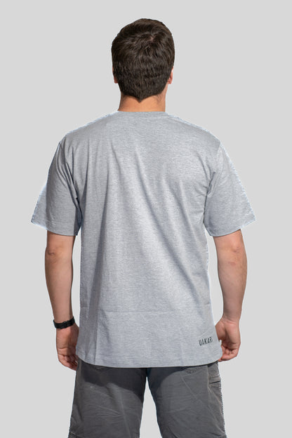 Polera Gris Jaspeado Manga Corta CACAJAO
