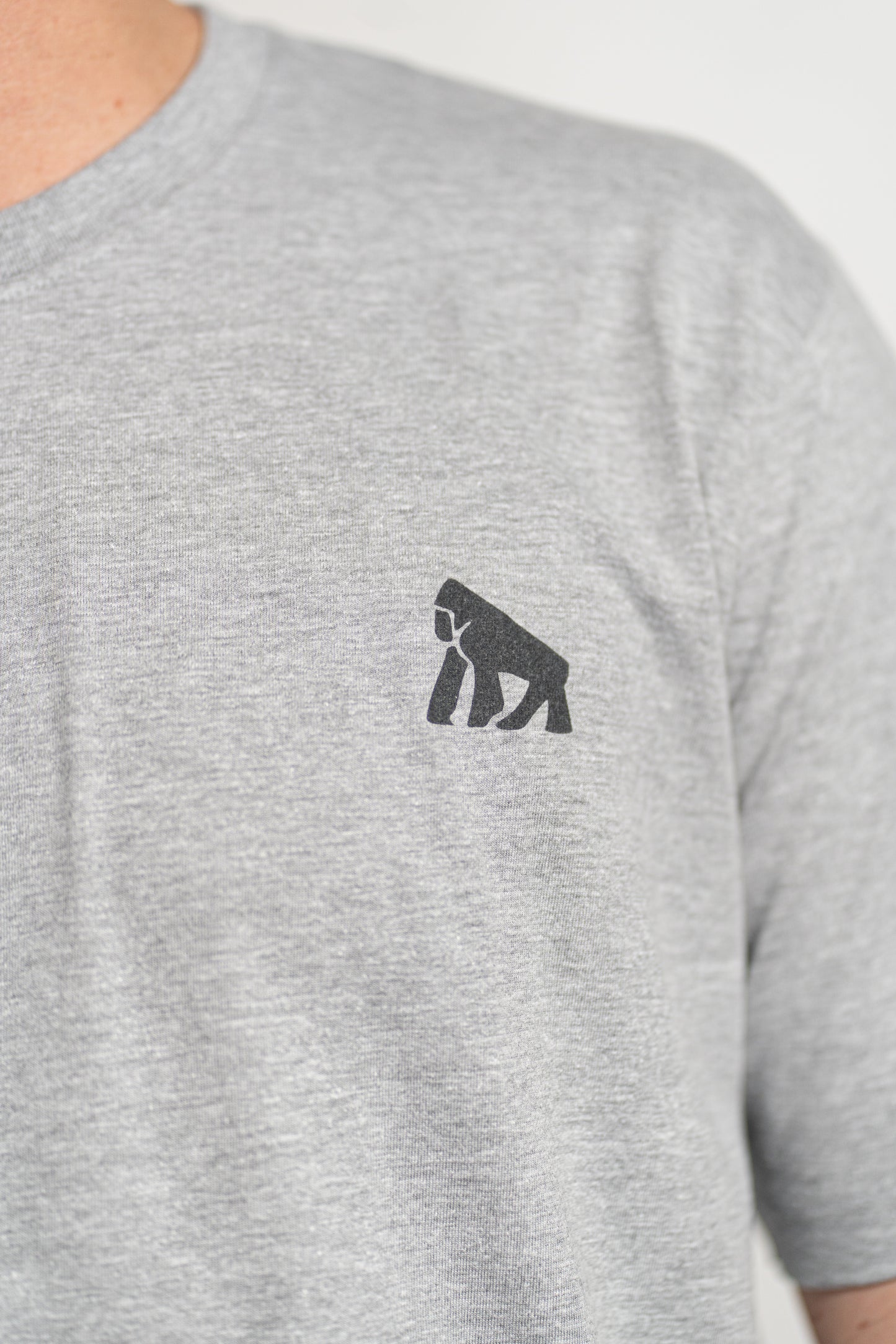 Polera Gris Jaspeado Manga Corta CACAJAO