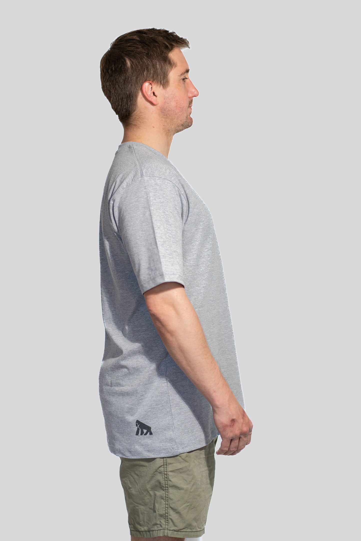 Polera Gris Jaspeado Manga Corta UAKARI