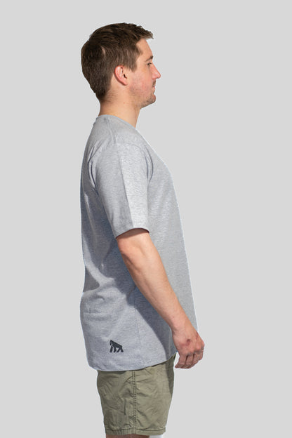 Polera Gris Jaspeado Manga Corta UAKARI