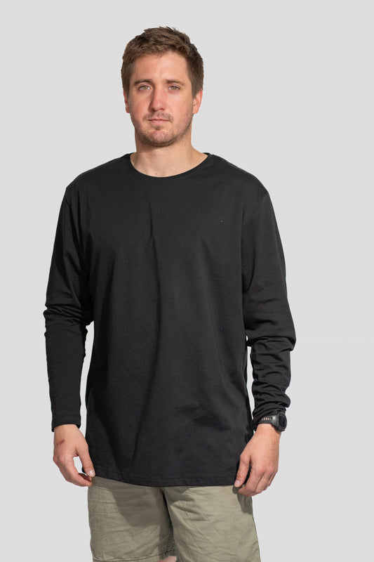 Polera PIMA Clásica Negro - Manga Larga